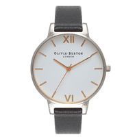 Big Dial White Dial Black Silver & Gold