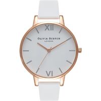 Big White Dial Rose Gold & Silver