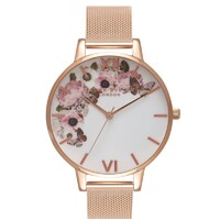 Winter Garden Rose Gold Mesh Floral