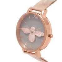 Moulded Bee Rose Gold Mesh