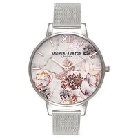 Marble Florals Rose Gold & Silver Mesh