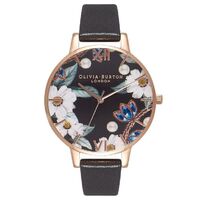 Bejewlled Florals Black & Rose Gold