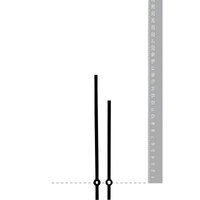 Black Straight High Torque Euroshaft Quartz Hands (160mm & 110mm) image