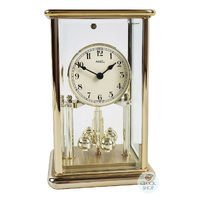 23cm Gold Anniversary Clock With Bevelled Glass & White Dial By AMS image