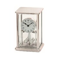 SILVER SQUARE BATTERY ANNIVERSARY CLOCK BY AMS
