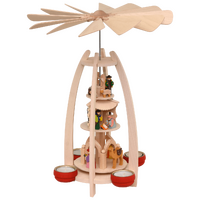 35cm Three Tier Nativity Christmas Pyramid By Graupner image