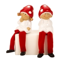 Shelf Sitter Boy Or Girl With Mushroom Hat 17cm