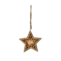 STAR WITH LED HANGING 13CM