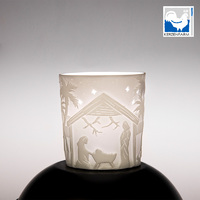 NATIVITY SCENE PORCELAIN CUP FOR TEALIGHT