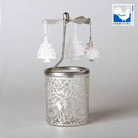 Christmas Tree Glass Candle Carousel