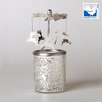 Reindeer Glass Candle Carousel