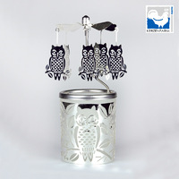 Owl Glass Candle Carousel