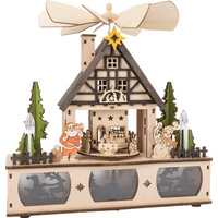 SANTA & SNOWMAN LED LIGHTS WITH PYRAMID