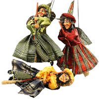 25cm Hanging Witch In Tartan Dress- Assorted Designs image