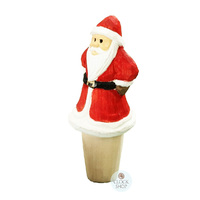 Carved Bottle Stopper Santa 8cm