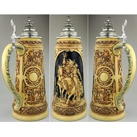 2019 Beer Stein Falcon Hunt With Pewter Lid By KING