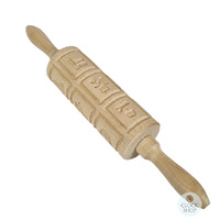 Springerle Rolling Pin- 12 Designs (Christmas B) image
