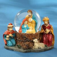 NATIVITY WITH KINGS SNOW GLOBE 4.5CM