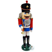 39cm Red & Blue Trumpeter Nutcracker By Seiffener image
