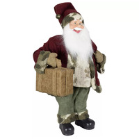 Santa Claus Tim Carrying Suitcase Standing 60cm