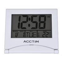 Mini Flipp Ii - White Lcd Alarm Clock By ACCTIM