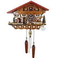 Farming Family Battery Chalet Cuckoo Clock 26cm By TRENKLE image