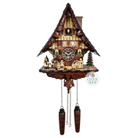 Erzgebirge Christmas Children Battery Chalet Cuckoo Clock 36cm By TRENKLE image