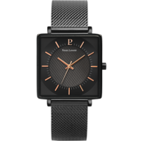 LA CARE - BLACK BLACK DIAL BLACK MESH BAND BY PIERRE LANNIER