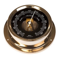 ANTIQUE GOLD MARITIME BAROMETER 12.5CM BY FISCHER