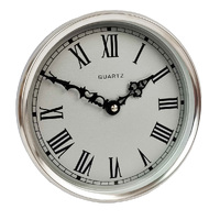 16cm Silver Clock Insert with Silver Dial By FISCHER image