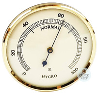 8.4cm Gold Hygrometer Insert With Ivory Dial By FISCHER