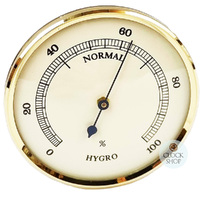 8.4cm Gold Hygrometer Insert With Ivory Dial By FISCHER image