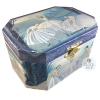 Blue Ballerina Musical Jewellery Chest With Dancing Ballerinas (Tchaikovsky- Swan Lake) image