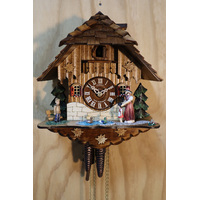 Chalet 1 Day Black Forest Lady With Heidi 33cm Cuckoo Clock By SCHNEIDER
