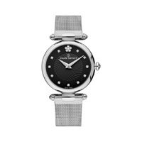 Dress Code Collection Silver Case Black Dial Silver Mesh Strap By CLAUDE BERNARD