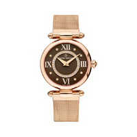 Dress Code Collection Rose Gold Case Brown Dial Rose Gold Mesh Strap By CLAUDE BERNARD