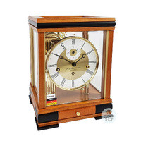 30cm Cherry Mechanical Table Clock With Westminster Chime By HERMLE image