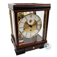30cm Walnut Mechanical Table Clock With Westminster Chime By HERMLE image
