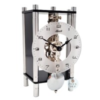 BLACK MODERN MECHANICAL SKELETON TABLE CLOCK BY HERMLE