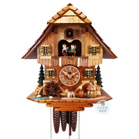 Chalet Accordion Player With Dog And Water Wheel By SCHNEIDER
