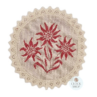 Edelweiss Red Round Place Mat 20cm By Schatz