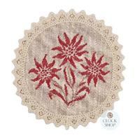Red Edelweiss Round Placemat By Schatz (20cm) image