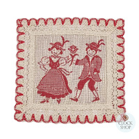 Red Dancers Square Placemat By Schatz (20cm) image