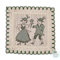 Green Dancers Square Placemat By Schatz (20cm)