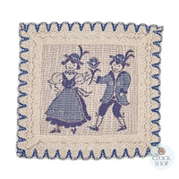 Blue Dancers Square Placemat By Schatz (20cm)