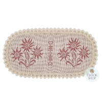 Pink Edelweiss Oval Placemat By Schatz (40 x 20cm) image