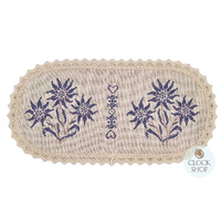 Blue Edelweiss Oval Placemat By Schatz (40 x 20cm) image