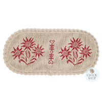 Red Edelweiss Oval Placemat By Schatz (40 x 20cm) image