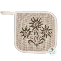 Green Edelweiss Pot Holder By Schatz (17cm) image