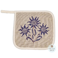 Blue Edelweiss Pot Holder By Schatz (17cm) image